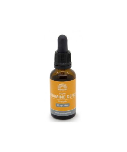 Кости и стави - Витамин D3 (300 IU) + K2 (3.6 µg) Веган, 25 ml капки