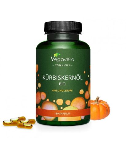 Кürbiskernöl Bio/ Масло от био тиквено семе, 180 капсули, 100% Vegan Vegavero