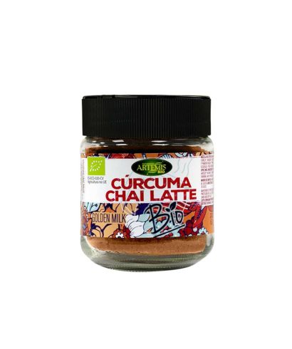За овкусяване на напитки – билкова смес Curcuma Chai Latte - С куркума, кардамон и други био подправки, 60 g, прах