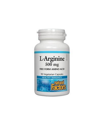 Л-Аргинин - L-Arginine 500 mg, 90 капсули Natural Factors