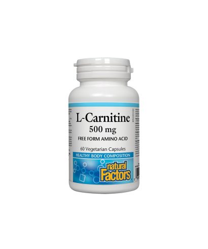 L-Carnitine/ Л-Карнитин 500 mg х 60 капсули Natural Factors