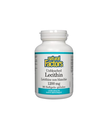 Лецитин неизбелен - Lecithin 1200 mg, 90 софтгел капсули Natural Factors