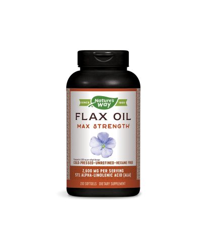 Flax Oil Max Strenght 57% ALA/ Ленено масло 1300 mg х 200 капсули Nature’s Way