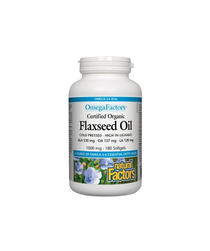 Flaxseed Oil/ Ленено масло 1000 mg х 180 софтгел капсули Natural Factors