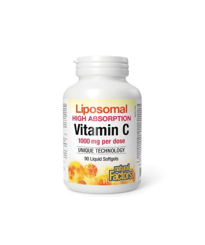 Liposomal High Absoprtion Vitamin C - Липозомен витамин С 500 mg, 90 софтгел капсули Natural Factors
