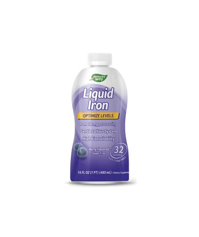Liquid Iron - Течно желязо (с вкус на боровинки), 480 ml Nature’s Way