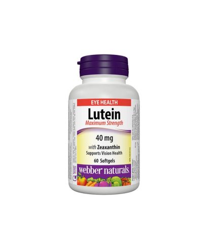 Lutein with Zeaxanthin Extra Strength – Лутеин и зеаксантин – В подкрепа на зрението, 60 софтгел капсули Webber Naturals