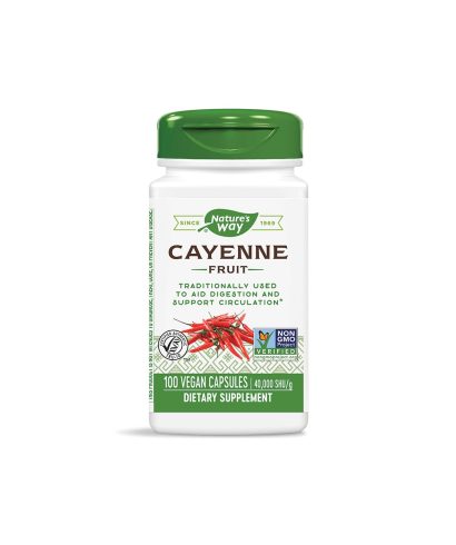 Cayenne Fruit/ Лют червен пипер (плод) 450 mg х 100 капсули Nature’s Way