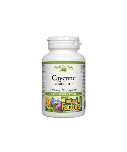 Cayenne 42 000 SHU/ Лют червен пипер 470 mg х 90 капсули Natural Factors