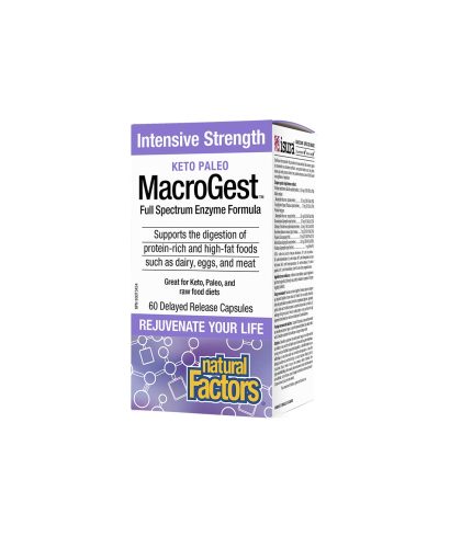 MacroGest™ Keto Paleo - Храносмилателни ензими x 60 капсули с удължено освобождаване Natural Factors