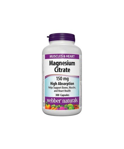 Magnesium Citrate High Absorption - Магнезий цитрат с висока абсорбация 150 mg, 300 капсули