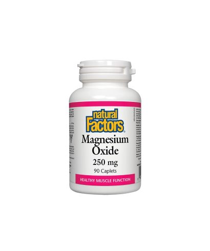 Magnesium Oxide/ Магнезий (оксид) 250 mg х 90 каплети Natural Factors
