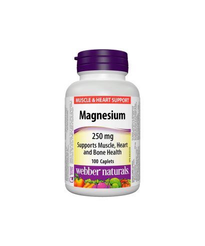 Magnesium/ Магнезий 250 mg x 100 каплети Webber Naturals
