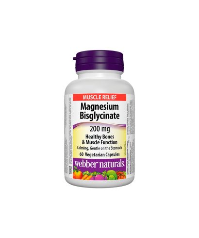 Magnesium Bisglycinate/ Магнезий (бисглицинат) 200 mg x 60 капсули Webber Naturals