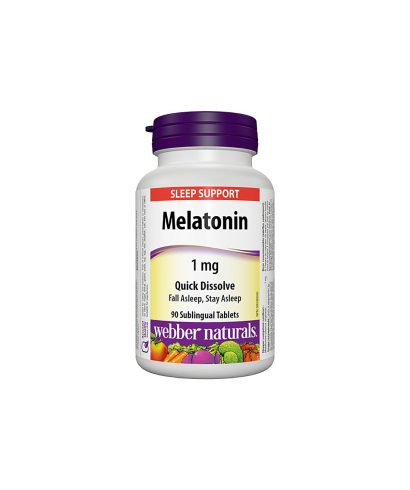При безсъние - Мелатонин 1 mg, 90 сублингвални таблетки Webber Naturals