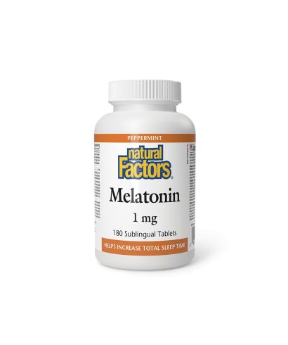 Мелатонин - Срещу безсъние, 1 mg х180 сублингвални таблетки Natural Factors