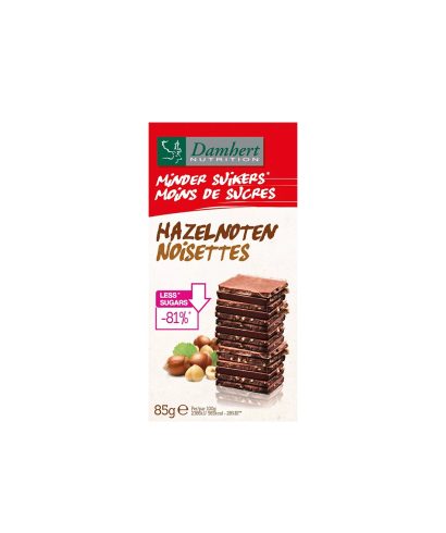 Млечен шоколад с лешници (без захар), 85 g