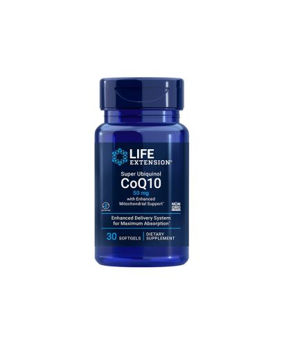 Мощен антиоксидант за здраво сърце - Коензим Q10 (убиквинол), 50 mg х 30 софтгел капсули