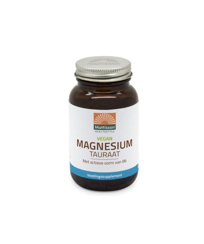 Мозъчна и нервна функция - Магнезий (таурат) + витамин В6, 60 капсули Mattisson Healthstyle