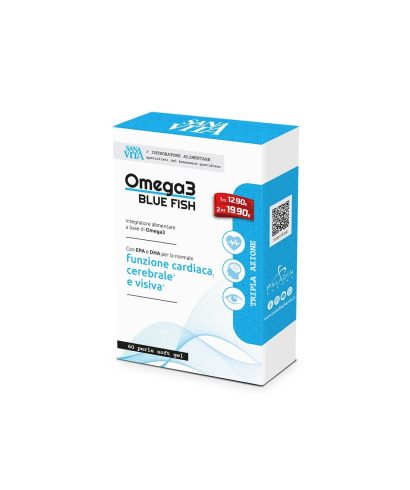 Мозъчна и сърдечна функция - Омега-3 Рибено масло, 500 mg (EPA 175 mg/ DHA/ 125 mg), 60 софтгел капсули