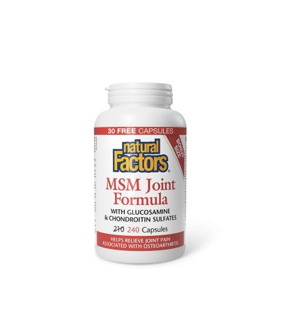МСМ формула за стави (с глюкозамиин и хондроитин сулфат), 240 капсули Natural Factors
