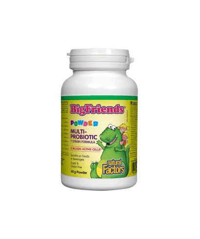 Multi-Probiotic Powder Big Friends®/ Мулти пробиотик за деца 3 млрд. активни пробиотици x 60 g пудра Natural Factors