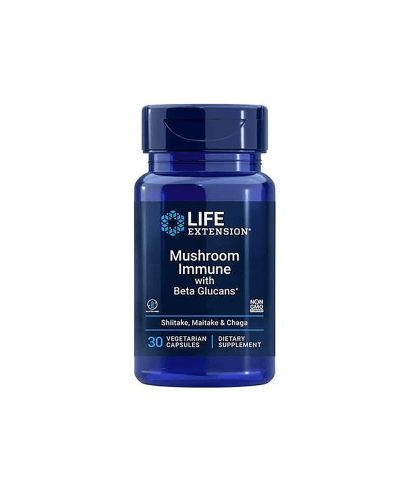 Mushroom Immune with Beta Glucans / Медицински гъби и бета глюкани, 30 капсули
