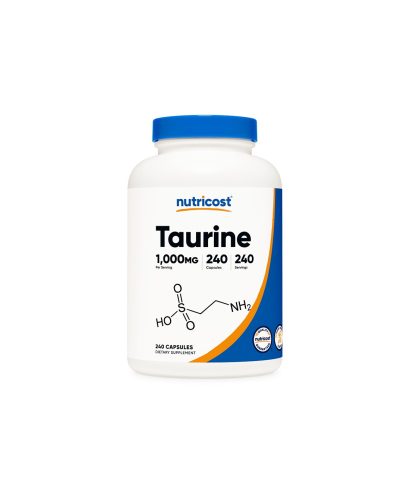 Мускулна функция и издръжливост - Таурин (Taurine), 1000 mg, 240 капсули Nutricost