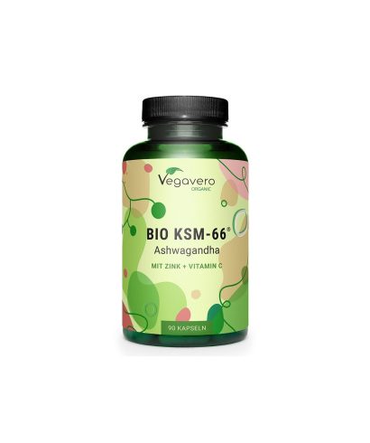 Нервна система - BIO KSM-66 Ашваганда + Цинк и Витамин С, 90 капсули