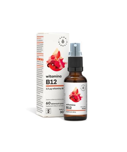 Нервна система - Витамин В12 (цианокобаламин), орален спрей 30 ml Aura Herbals