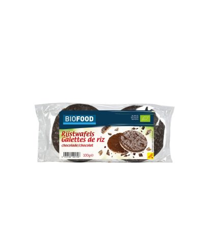 Оризови бисквити с черен шоколад, БИО, 100 g