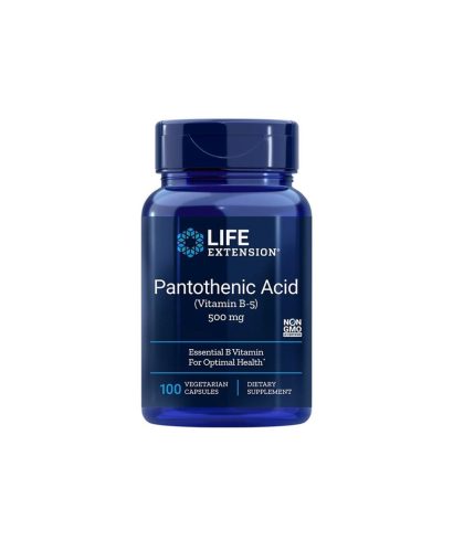 Пантотенова киселина (витамин В5) - Pantothenic Acid Vitamin B5, 500 mg x 100 V капсули