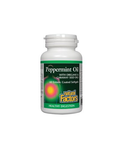 Стомашно-чревен тракт - Масла от мента, риган и ким, 60 софтгел капсули Natural Factors