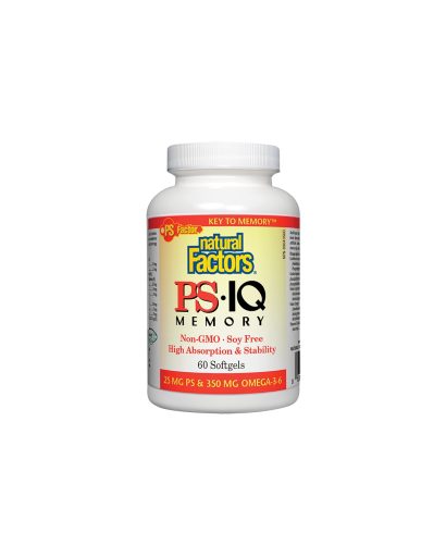 PS IQ Memory - Формула за памет и концентрация, 60 софтгел капсули Natural Factors
