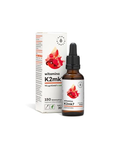 Подобрява плътността на костите - Витамин К2 (МК7), 30 ml капки Aura Herbals