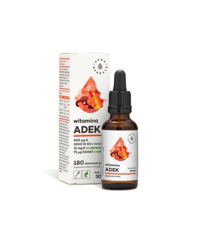 Подпомага костите, зъбите и имунитета - Витамин А, К2, D3, E -  30 ml капки Aura Herbals