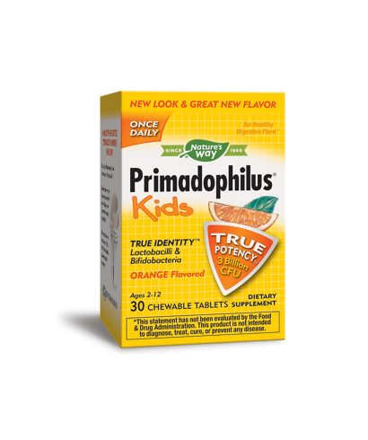 Primadophilus Kids - Примадофилус Кидс 3 млрд. активни пробиотици, 30 дъвчащи таблетки Nature’s Way
