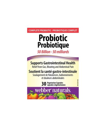 Probiotic 50 Billion - Пробиотик 50 млрд. активни пробиотици, 10 щама, 30 капсули Webber Naturals