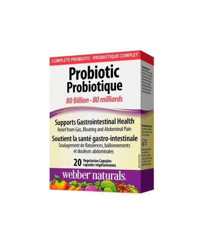 Probiotic 80 billion / Пробиотик, 80 млрд. активни пробиотици, 20 капсули Webber Naturals