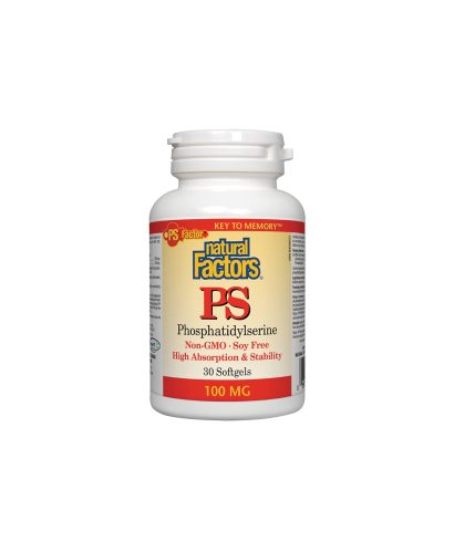 PS Phosphatidylserine/ ФосфатидилСерин 100 mg х 30 софтгел капсули Natural Factors
