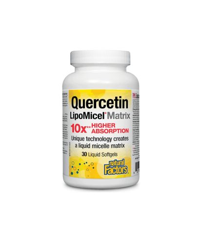 Quercetin LipoMicel Matrix 10 X Higher Absorption / Кверцетин, 250 mg, 30 софтгел капсули Natural Factors