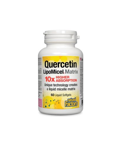 Quercetin LipoMicel Matrix 10 X Higher Absorption/ Кверцетин 250 mg x 60 софтгел капсули Natural Factors