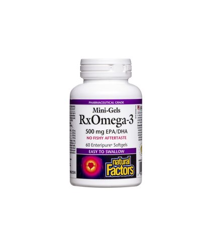 Rx Omega-3 Мини гелс, 500 mg (EPA 356 mg/ DHA 144 mg) х 60 софтгел капсули Natural Factors