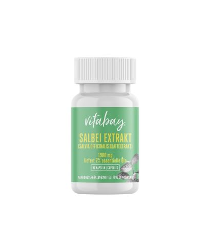 Salbei Extrakt - Екстракт от градински чай 1900 mg (екстракт от листа Salvia officinalis, 2% етерични масла), 90 капсули