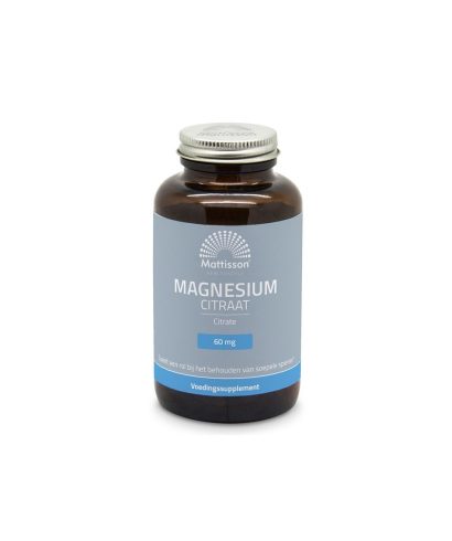 Сърдечна, нервна и мускулна функция - Магнезий (цитрат), 180 капсули Mattisson Healthstyle