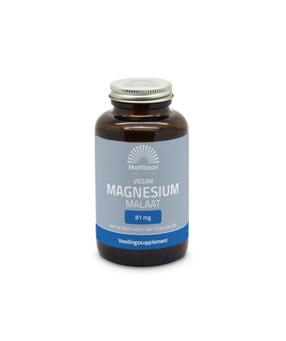 Сърдечна, нервна и мускулна функция - Магнезий (малат), 90 капсули Mattisson Healthstyle