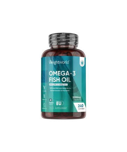 Омега-3 EPA – 660 mg / DHA – 440 mg - Рибено масло за сърцето, мозъка и зрението, 240 софтгел капсули за 4 месеца прием
