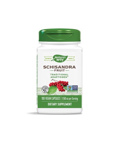 Schisandra Fruit – Шизандра (плод) - Адаптоген и имуномодулатор, 580 mg, 100 капсули Nature’s Way