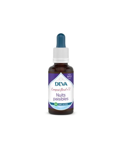 Спокойни нощи, флорални есенции, капки по метода на Бах № 2  (без алкохол), 30 ml
