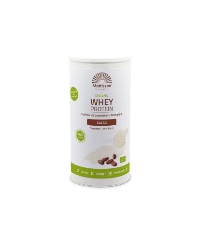 Суроватъчен протеин Organic, 450 g прах (с вкус на какао)